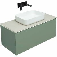 Тумба под раковину Allen Brau Infinity 100 подвесная Олива матовая арт-1.21004.CGM — фото 6, Тумбы под раковину