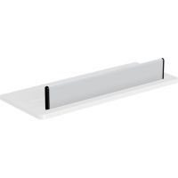 Полка Langberger Белая с ограничителем-скребком арт-73351-WH — фото 1, Полки для ванной и душа