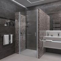 Душевая дверь Veconi Vianno VN-43 80 профиль Хром стекло прозрачное арт-VN43-80-01-C5 — фото 2, Распашные душевые двери