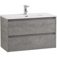 Тумба под раковину BelBagno Kraft 80 подвесная Cemento Grigio арт-KRAFT 39-800/390-2C-SO-CG — фото 2, Тумбы под раковину