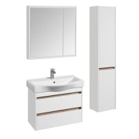 Тумба под раковину Aquaton Нортон 80 подвесная Белая глянцевая арт-1A248901NT010 — фото 4, Тумбы под раковину