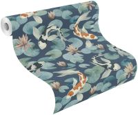 Товар: Обои RASCH Kimono Винил на флизелине (0,53*10,05) Синий/Белый/Оранжевый, Животные арт-409444 - фото 2 Обои RASCH Kimono Винил на флизелине (0,53*10,05) Синий/Белый/Оранжевый, Животные арт-409444 — фото 2, Обои для стен
