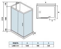 Товар: Душевая кабина WeltWasser WW500 Laine 1211 120x90 профиль Хром стекло прозрачное арт-10000003274 - фото 8 Душевая кабина WeltWasser WW500 Laine 1211 120x90 профиль Хром стекло прозрачное арт-10000003274 — фото 8, Душевые кабины