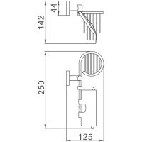 Держатель туалетной бумаги и освежителя воздуха Haiba с крышкой Хром арт-HB8603-1 — фото 2, Держатели туалетной бумаги