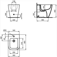 Биде Ideal Standard I.Life S Евробелое арт-T459501 — фото 6, Биде напольные