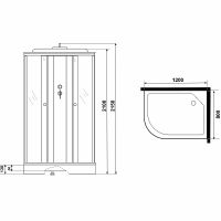 Душевая кабина Niagara Eco 120x80 R без гидромассажа арт-E120/80/13R/MT — фото 14, Душевые кабины
