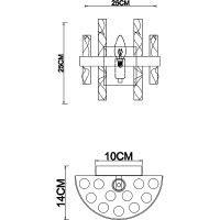Настенный светильник Divinare Meadow Прозрачный Латунь арт-6053/17 AP-1 — фото 2, Бра