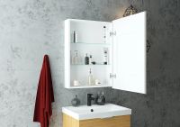 Зеркальный шкаф Континент Allure LED 60 R с подсветкой Белый арт-МВК005 — фото 10, Зеркальные шкафы в ванную