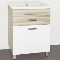 Тумба под раковину Style Line Ориноко 60 Белый Светлое дерево арт-ЛС-00000383 — фото 1, Тумбы под раковину