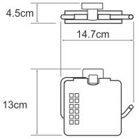 Держатель туалетной бумаги WasserKRAFT Dill с крышкой Хром арт-K-3925 — фото 3, Держатели туалетной бумаги
