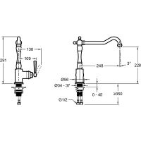 Смеситель для кухни Jacob Delafon Cleo 1889 Хром арт-E24317-CP — фото 7, Смесители для кухни