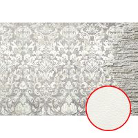 Фреска Ortograf Splendo 31705 Фактура флок FLK Флизелин (4*2,7) Серый/Бежевый, Вензель/Кирпич арт-31705 (флок FLK) — фото 1, Фрески