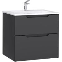 Тумба под раковину Jorno Slide 65 подвесная Антрацит арт-Sli.01.65/P/A — фото 1, Тумбы под раковину