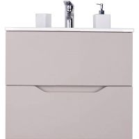 Тумба с раковиной Orange Line 60 подвесная Латте матовый арт-Li-60TuL+Ra — фото 1, Тумбы с раковиной