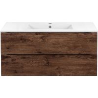 Тумба под раковину Vincea Mia 100 подвесная R.Wood арт-VMC-2MC100RW — фото 1, Тумбы под раковину