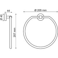 Кольцо для полотенец Webert Rimini Золото арт-RI502501010 — фото 2, Полотенцедержатели