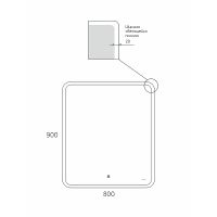Зеркало Reflection Blessed 800х900 с подсветкой с сенсорным выключателем и диммером арт-RF5429BL — фото 8, Зеркала в ванную комнату