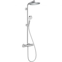 Товар: Душевая система Hansgrohe Crometta S с термостатом Хром арт-27267000 - фото 1 Душевая система Hansgrohe Crometta S с термостатом Хром арт-27267000 — фото 1, Душевые стойки