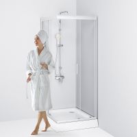 Душевой уголок AM.PM Gem 120x80 профиль Хром матовый стекло прозрачное арт-W90G-404-120280-MT — фото 6, Прямоугольные душевые уголки