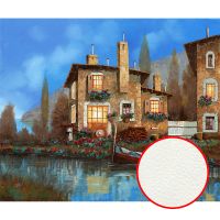 Фреска Ortograf Городской пейзаж живопись 11841 Фактура флок FLK Флизелин (3,2*2,7) Коричневый/Голубой, Город/Пейзаж/Живопись арт-11841 (флок FLK) — фото 1, Фрески