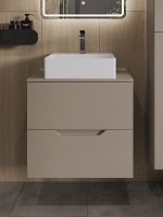 Тумба с раковиной Orange Line 60 подвесная Латте матовый арт-Li-60TuLMDF+B04-405W — фото 3, Тумбы с раковиной