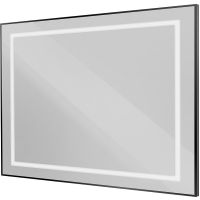 Зеркало BelBagno Kraft 100 с подсветкой Черное с сенсорным выключателем арт-SPC-KRAFT-1000-800-SENS-NERO — фото 7, Зеркала в ванную комнату
