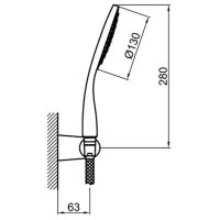Душевой гарнитур Webert Aria Черный матовый арт-AC0764560 — фото 2, Душевые гарнитуры на штанге