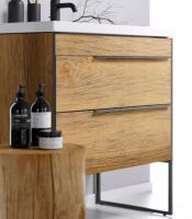 Тумба под раковину Aqwella Fargo 80 Дуб балтийский арт-FRG0108DB — фото 2, Тумбы под раковину