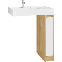 Тумба под раковину Aquaton Лондри 80 Дуб Сантана без фасада арт-1A267101LH0C0 — фото 2, Тумбы под раковину