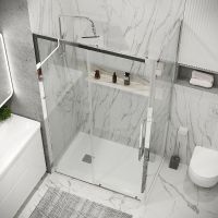 Душевой уголок Grossman Cosmo 100х90 профиль Хром стекло прозрачное арт-120.K33.02.1090.10.00 — фото 4, Прямоугольные душевые уголки