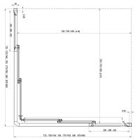 Душевая дверь Ravak Supernova ASRV3-90 198 профиль Белый стекло Grape арт-15V701R2ZG — фото 9, Раздвижные душевые двери
