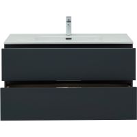 Товар: Комплект мебели для ванной Aquanet Алвита New 100 подвесной Антрацит арт-274201 - фото 8 Комплект мебели для ванной Aquanet Алвита New 100 подвесной Антрацит арт-274201 — фото 8, Комплекты мебели для ванной