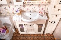 Тумба под раковину Бриклаер Кантри 105 Бежевый дуб прованс арт-4627125413667 — фото 4, Тумбы под раковину