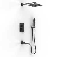 Душевая система Berges Nardis 3S Черная матовая арт-071011 — фото 1, Встраиваемые душевые комплекты