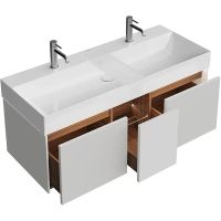 Тумба под раковину Kerama Marazzi Grande 120 GR.120.3\AGR.M подвесная Архитектурный серый арт-GR.120.3\AGR.M — фото 3, Тумбы под раковину