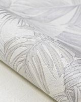 Обои Solo Гавайи Винил на флизелине (1,06*10) Белый/Серебряный/Серый, Листья арт-SL8928-21 — фото 3, Обои для стен