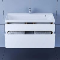 Тумба под раковину СанТа Лондон 100 подвесная Белая арт-224008л — фото 4, Тумбы под раковину