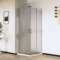 Душевой уголок Vincea City 100x90 профиль Хром стекло текстурное арт-VSS-5CT9010MT — фото 1, Прямоугольные душевые уголки