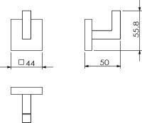 Крючок Langberger Ledro Хром арт-21831A — фото 3, Крючки для полотенец