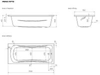 Акриловая ванна Marka One Prime 170х75 без гидромассажа арт-01пра1775 — фото 4, Акриловые ванны
