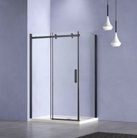 Душевой уголок Vincea Como-N 160x90 профиль Черный стекло прозрачное арт-VSR-4CN9016CLB — фото 4, Прямоугольные душевые уголки