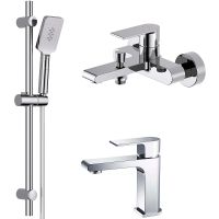 Комплект смесителей Aquatek Лира Хром арт-AQ1430CR — фото 1, Готовые комплекты для ванной комнаты