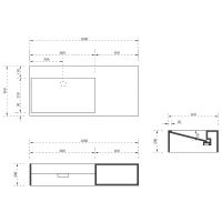 Раковина Abber Stein 100 R Белая матовая арт-AS2640-1.0 R — фото 7, Раковины подвесные