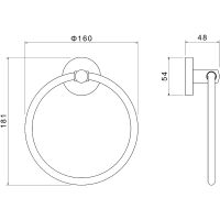 Товар: Кольцо для полотенец Aquatek Оберон Хром арт-AQ4212CR - фото 2 Кольцо для полотенец Aquatek Оберон Хром арт-AQ4212CR — фото 2, Полотенцедержатели