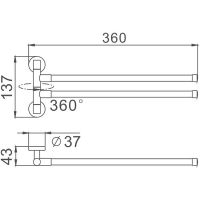 Товар: Полотенцедержатель Haiba поворотный Хром арт-HB112 - фото 2 Полотенцедержатель Haiba поворотный Хром арт-HB112 — фото 2, Полотенцедержатели