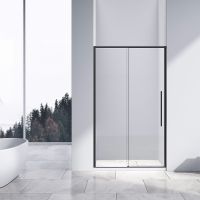 Душевая дверь Vincea Slim-N 110 профиль Черный стекло прозрачное арт-VDS-4SN110CLB — фото 1, Раздвижные душевые двери