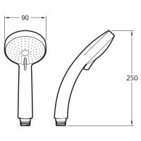 Товар: Ручной душ Jacob Delafon Beat Хром арт-E76906RU-CP - фото 4 Ручной душ Jacob Delafon Beat Хром арт-E76906RU-CP — фото 4, Лейки для душа