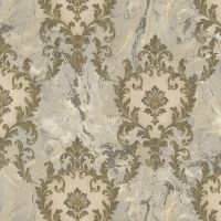 Обои Decori-Decori Carrara 2 Винил на флизелине (1,06*10,05) Серый/Золотой, Дамаск арт-83607 — фото 1, Обои для стен