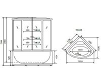 Душевой бокс Timo Comfort 150x150 с гидромассажем арт-T-8855F — фото 9, Душевые боксы