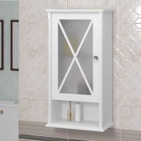 Подвесной шкаф Opadiris Палермо 46 L Белый матовый арт-00-00007337 — фото 1, Шкафы для ванной